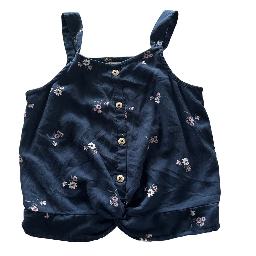 Abercrombie Blue Floral Button-Up Tank Top - Size 13/14